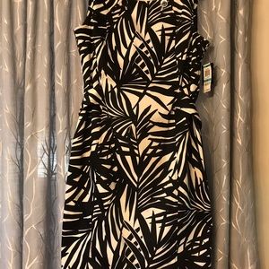 Sharp New Tropical Leaves Alfani Dress Sz 16